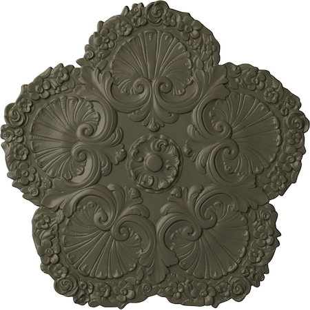 Ekena Millwork Shell Ceiling Medallion, Hand-Painted Witch Hazel, 25 5/8"OD x 1"P CM25SHWHF
